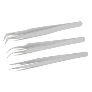 Eyelash Extensions Tweezers Stainless Steel Eyelash and Eyebrow Tweezers Pointed Tip Precision 10MM Length - Product Image 2
