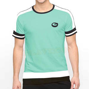 Camisetas ajustadas para hombre con logotipo personalizado, transpirables y cómodas, de algodón/fibra de bambú disponible a granel - Product Image 1