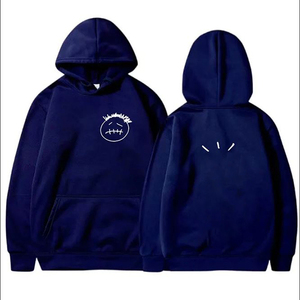 Sudadera con capucha de gran tamaño de algodón 100% Unisex de primera calidad con logotipo en la parte delantera y trasera liso informal para uso diario tejido otoño-OEM directo de fábrica - Product Image 2