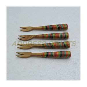 Ensemble de fourchettes à dîner en acier inoxydable de luxe écologiques et durables, manche créatif, couverts multifonctions, fourchette à fruits - Product Image 5