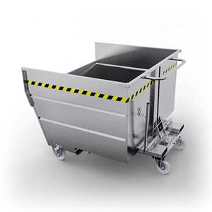 Cubo basculante con ruedas SBR2000 con capacidad de 2000 LT-Galvanizado - Product Image 1