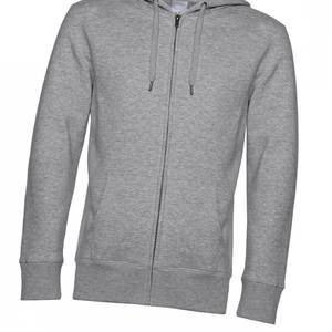 New Quality Light <b>Grey</b> Zip Up <b>Hoodie</b> Unisex Cotton Fleece Full Zipper New Custom Logo Printing With Winter <b>men</b> zipper hoodies - Product Image 2