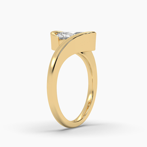 แหวนหมั้นเพชรแบบโซลิแทร์ทรงวงรี1.53สำหรับผู้หญิงแหวนหมั้นเพชรแบบโซลิแทร์14K/18K ทอง /igi ได้รับการรับรองโรเดียมชุบสำหรับผู้หญิง - Product Image 4