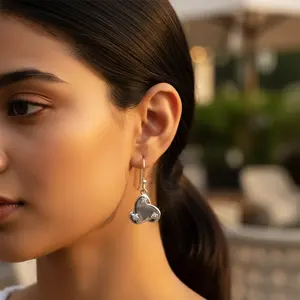 Pendientes Colgantes de Plata 925 con Circonita Cúbica para Mujer, Chapados en Oro de 14K, 18K y 24K, Oro Blanco, Diamantes, para Bodas y Fiestas - Product Image 1