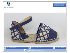 Venta caliente Sandalias planas para mujer Nuevas alpargatas de tela de rafia de moda con construcción de punto a mano para caminar - Product Image 4