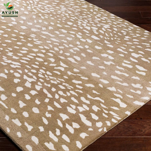 Alfombras y Tapetes de Lana de Diseño Monocromático Moderno, Alfombras de Área Suaves y Hechas a Mano para Dormitorio y Sala de Estar - Product Image 1
