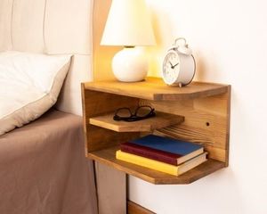 Chevet mural en bois artisanal |   Vente en gros et directement de l'usine - Product Image 2