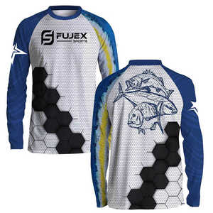 Camisas de pesca transpirables de secado rápido de nuevo estilo para adultos Servicio OEM Sublimación de vacaciones de verano caliente Salida de talla grande Sólido - Product Image 4