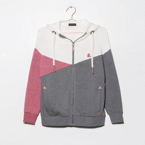 Sudadera con Capucha Personalizada con Diseño Propio, Servicio OEM ODM, para Mujer, con Bloques de Color, Invierno, Ecológica, con Cierre, Nueva Colección 2024 en Venta - Product Image 4