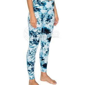 กางเกงเลกกิ้งผู้หญิงขายดี ลายมัดย้อม คุณภาพสูง แห้งเร็ว ระบายอากาศได้ดี เหมาะสำหรับโยคะ เอวยางยืด พิมพ์ลายแบบซับลิเมชั่น - Product Image 4