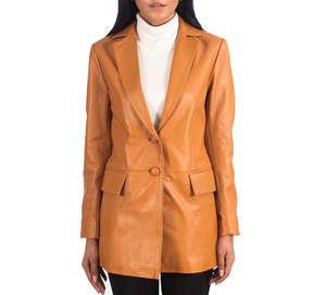 Abrigo de cuero para mujer, diseño personalizado, cómodo para el invierno, abrigo de cuero para mujer - Product Image 1