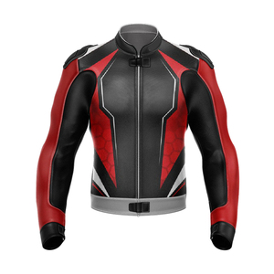 Veste de moto de vêtements de sport d'hiver en cuir véritable professionnelle conception personnalisée haute qualité imperméable coupe-vent manches longues - Product Image 1