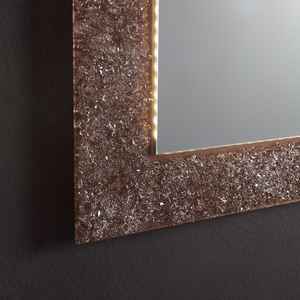 Miroir encadré en verre fusionné bronze, rectangulaire, 98x70 pouces - Product Image 4