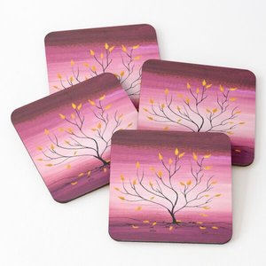 Décoration de la maison sous-verres tapis et tampons émail imprimé écologique MDF Acacia anti-dérapant liège bois sous-verre ensemble chez Star Crafts India - Product Image 5