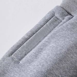 กางเกงจ็อกเกอร์ลำลองผู้ชายทรงสลิมฟิต น้ำหนักเบา ระบายอากาศได้ดี ผ้าฝ้ายแคนวาส กางเกงวอร์ม กางเกงวิ่ง สีเทาเฮเธอร์ - Product Image 4