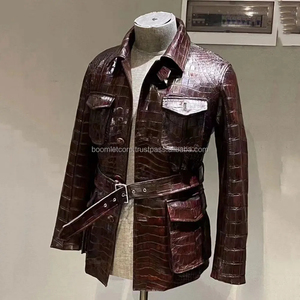 Chaqueta de Motociclista al por Mayor para Mujer, Chaqueta de Cuero de Oveja Genuino, Estilo Bomber Corto, Chaqueta de Cuero Real de Moda para Primavera - Product Image 3