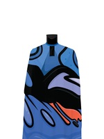 Cape de coiffeur professionnelle imperméable avec motif graphique abstrait rouge pour salon de coiffure, créative et élégante