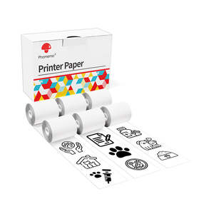 Autre Catégorie Phomemo 15mm noir sur M02Pro/M02S/M04AS/P2S Lot de 6 rouleaux d'autocollants en papier blanc - Product Image 1