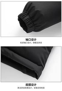 Veste d'hiver en toile pour hommes Manteau épais et chaud à capuche Fermeture à glissière Coque extérieure coupe-vent Personnalisable à l'avant OEM Disponible - Product Image 4