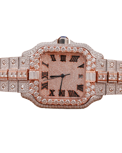 Montre-bracelet en diamant moissanite de luxe personnalisée de qualité supérieure à deux tons, nouvelle, originale, hip-hop, pour hommes - Product Image 1