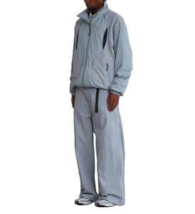 Ensemble de survêtement coupe-vent sur mesure pour hommes, taille plus, motif uni, polyester, nylon, fermeture éclair, coupe-vent - Product Image 3