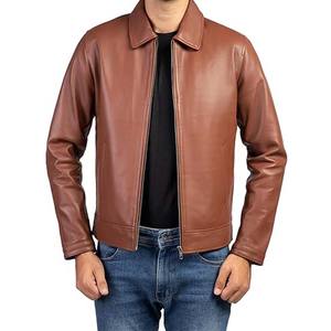 Chaqueta de Cuero Impermeable y Elegante para Hombre, Cierre de Cremallera de Alta Calidad, Ajustable, Tallas Grandes para Adultos, Colores Personalizados, Estilo Motociclista - Product Image 2