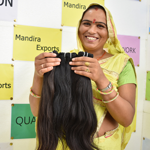 Extensions de cheveux humains Remy indiens 100% naturels de qualité supérieure, sans nœuds, cuticules alignées, lisses, vente en gros - Product Image 3