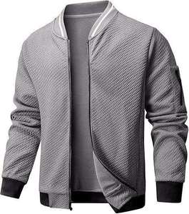 Chaqueta Varsity Informal para Hombre, Suave y Holgada, Ligera, Chaqueta Bomber Varsity con Cremallera, Chaqueta de Béisbol Universitaria para Hombre - Product Image 6