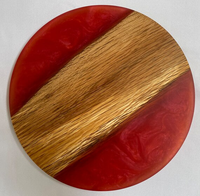 Bois et résine Lazy Susan Good Design Forme ronde Snacks Servant résine et bois Lazy Susan Les plus populaires