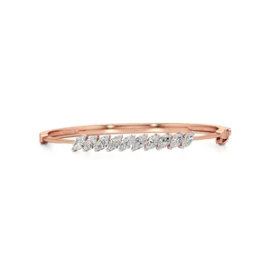 กำไลข้อมือรูปไข่ประดับเพชรและพลอยหลากสีสัน - Product Image 1