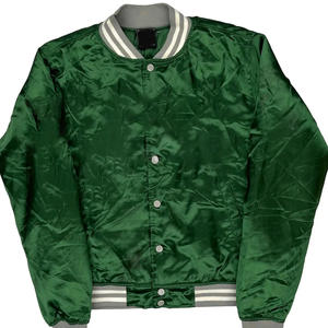 แจ็คเก็ตวาร์ซิตี้คอตั้งกันน้ำ ปักลายคุณภาพสูง สไตล์สตรีทแวร์ บุขนแกะสำหรับฤดูหนาว หนังบอมเบอร์ ลายตัวอักษร สำหรับผู้ชาย - Product Image 1