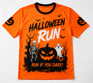 T-shirt de sport à séchage rapide pour course 5 km, marathon amusant, en polyester avec impression par sublimation, léger, en maille, pour événement sportif d'Halloween - Product Image 3
