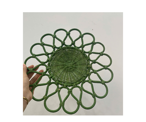 Plato de ratán hecho a mano para decoración de mesa juego de platos de ratán ecológico a granel perfecto para bodas, restaurantes y decoración del hogar - Product Image 2