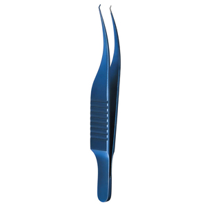 Fórceps de sutura Colibri de acero inoxidable alemán con plataforma de atado 7,5 CM fórceps de atado corneal de Color titanio azul - Product Image 6