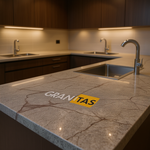 Plans de travail personnalisés pour cuisines et salles de bain en pierre naturelle - Comptoirs en granit Carrara Calacata préfabriqués découpés sur mesure pour hôtels et projets - Product Image 3