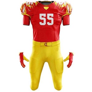 Ensembles d'uniformes de football américain personnalisés unisexes en gros, manches courtes, protection UV, évacuation de l'humidité, respirants, grandes tailles, nouveauté - Product Image 6