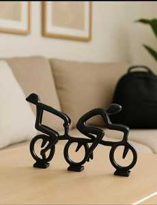 Recién llegado, escultura de ciclismo, escultura decorativa de Metal, ideal para oficina y hogar, escaparate de mesa único - Product Image 2