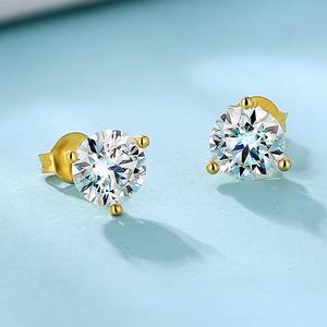 Pendientes de Diamantes con un Peso Total de 2 Quilates. Pendientes de Oro Sólido de 14K con Diamantes Cultivados en Laboratorio. Color VS DEF. Pendientes de Diamantes, Aretes de Diamantes. - Product Image 4