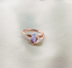 Elegante anillo de piedra natal de citrino crudo de 8-10mm chapado en oro rosa 925 alambre de plata esterlina envuelto corte diamante forma joyería de moda - Product Image 4