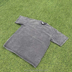 T-shirt pour homme surdimensionné imprimé en coton 100% de haute qualité, lavage à l'acide, avec motif, tissu respirant 280g - Product Image 3