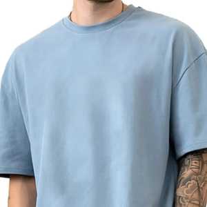 เสื้อยืดโอเวอร์ไซส์ผ้าฝ้าย100% 220ก. เปิดไหล่ตกเสื้อยืดผู้ชายพิมพ์ลายแบบกำหนดเองได้