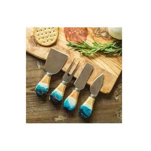 Ensemble de couteaux à fromage et d'épandeurs en acier inoxydable poli argenté avec manche forgé Ensembles d'outils à fromage - Product Image 2