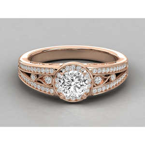 Anillo de Diamantes Solitario de Oro de 9K para Mujer, Elegante Anillo de Diamantes Solitario para Mujer - Product Image 3