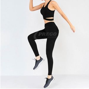 Ensemble de yoga et de sport pour femmes 2026, vêtements légers de haute qualité, impression personnalisée, respirant, vente en gros, tenue de yoga et de fitness 2 pièces - Product Image 3