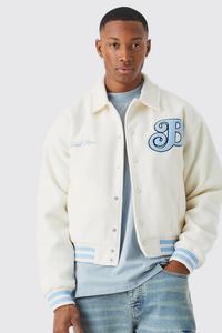 High Quality Wool Varsity Bomber <b>Jacket</b> Custom Embroidery Chenille <b>Patches</b> Plus Size Streetwear for College Baseball Winter - Product Image 5