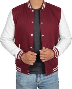 Veste de baseball varsity pour homme tendance 2024, de haute qualité, en laine/cuir, col montant, la plus demandée, fabriquée au Pakistan - Product Image 1