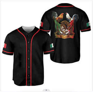 Personnalisé Nouveau Haute Qualité Mexique Baseball Jersey Chemises À Séchage Rapide Hommes Baseball Jersey - Product Image 6