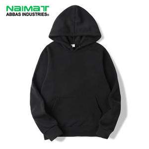 Sudadera con capucha de gran tamaño con logotipo y color personalizado para hombre Sudadera con capucha de color sólido para estampado de punto - Product Image 1