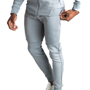 Chándal de lana técnica para hombre 2025 Trending Slim Fit Athleisure Set con chaqueta con cremallera completa con capucha y pantalones Jogger para ropa de gimnasio - Product Image 4
