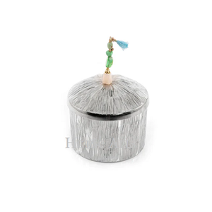 Serveur de noix en aluminium couleur or avec couvercle, qualité exclusive, forme ronde, serveur de dattes et de chocolats au prix le plus bas - Product Image 5